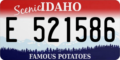 ID license plate E521586