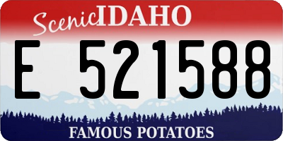 ID license plate E521588