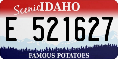 ID license plate E521627