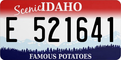 ID license plate E521641