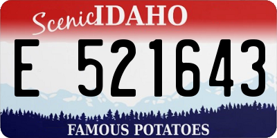 ID license plate E521643