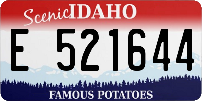 ID license plate E521644