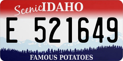 ID license plate E521649