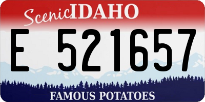 ID license plate E521657