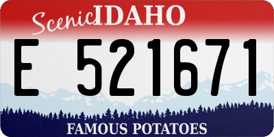 ID license plate E521671