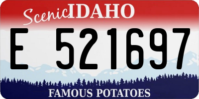 ID license plate E521697