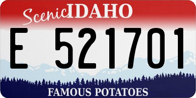 ID license plate E521701