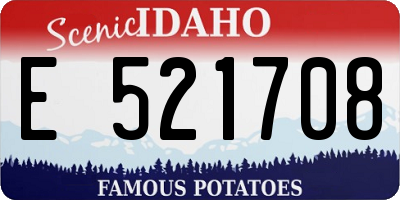 ID license plate E521708