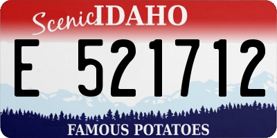 ID license plate E521712