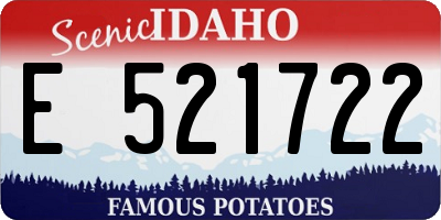 ID license plate E521722