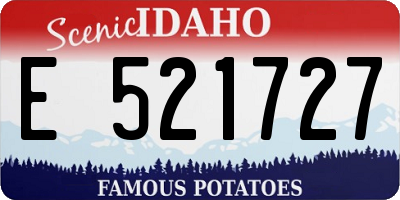 ID license plate E521727