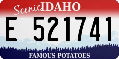ID license plate E521741