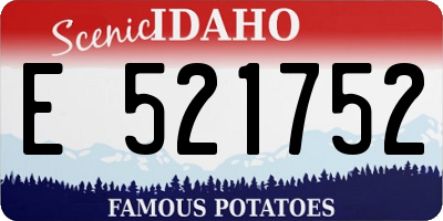 ID license plate E521752