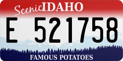 ID license plate E521758