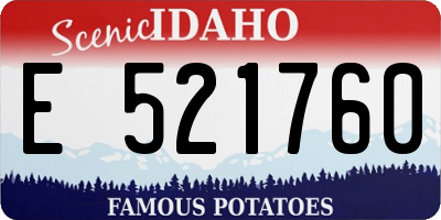 ID license plate E521760