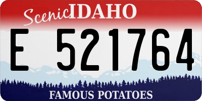 ID license plate E521764