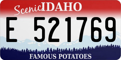ID license plate E521769