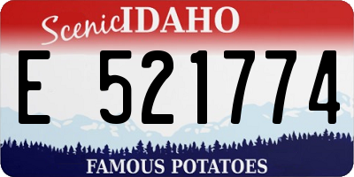 ID license plate E521774