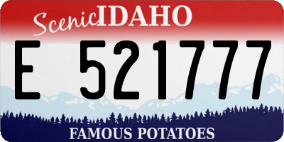 ID license plate E521777