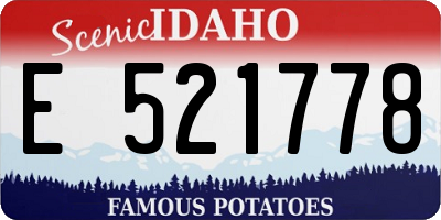 ID license plate E521778