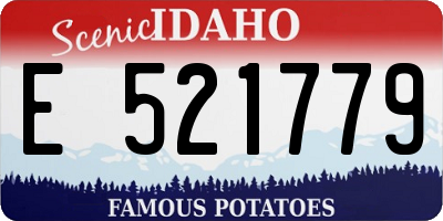 ID license plate E521779