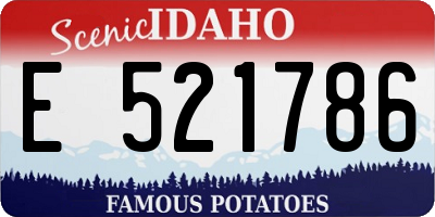 ID license plate E521786