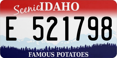 ID license plate E521798