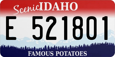 ID license plate E521801