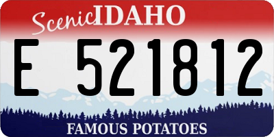 ID license plate E521812