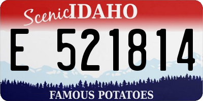 ID license plate E521814