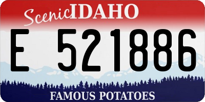 ID license plate E521886