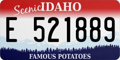 ID license plate E521889
