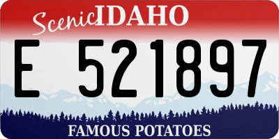 ID license plate E521897
