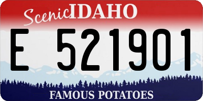 ID license plate E521901
