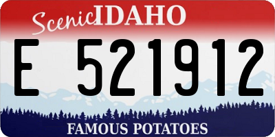 ID license plate E521912