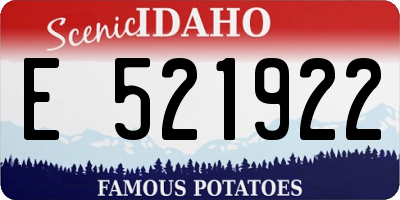 ID license plate E521922