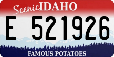 ID license plate E521926