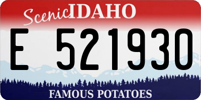 ID license plate E521930