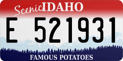 ID license plate E521931