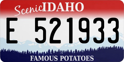 ID license plate E521933
