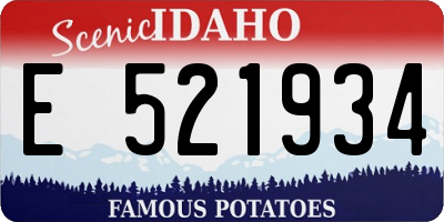 ID license plate E521934