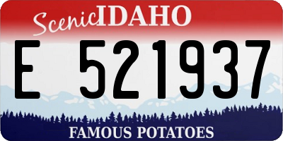 ID license plate E521937