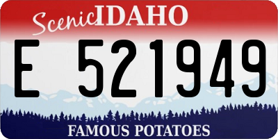 ID license plate E521949