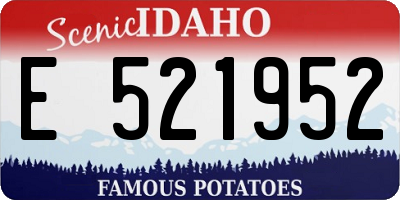 ID license plate E521952