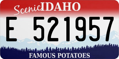 ID license plate E521957