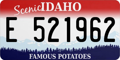 ID license plate E521962