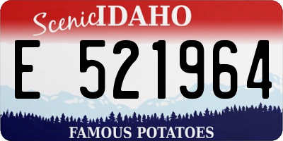 ID license plate E521964