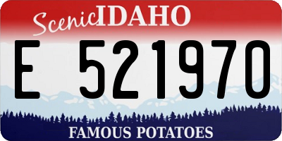 ID license plate E521970