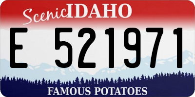 ID license plate E521971