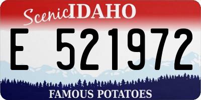 ID license plate E521972